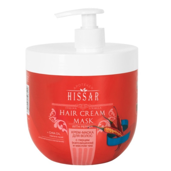 Elea Professional Luxor Apoteker Hissar Mask - Крем-маска для волос с перцем (капсаицином) и маслом чиа 1000 мл