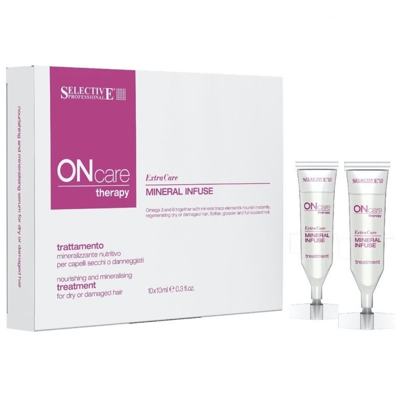 Selective On Care Mineral Infuse Treatment - Питательная сыворотка с минералами для сухих и поврежденных волос 10*10 мл