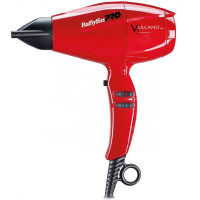 BaByliss Vulcano V3 BAB6180IRE - Фен с ионизацией 2200 вт красный