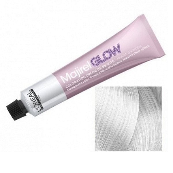 L'Oreal Professionnel Majirel Glow Light Base ASH and Beige - Полупрозрачный перманентный краситель (для светлых баз)  Прозрачный 50 мл 