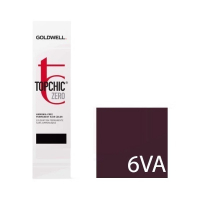 Goldwell Topchic Zero - Безаммиачная стойка краска для волос 6VA темно-русый фиолетово-пепельный 60 мл