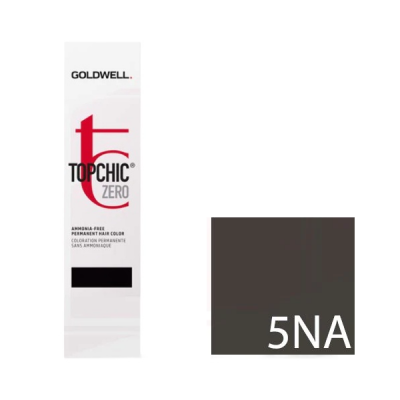 Goldwell Topchic Zero - Безаммиачная стойка краска для волос 5NA яркий натуральный пепельно-коричневый 60 мл