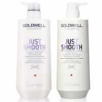 Goldwell Dualsenses Just Smooth Taming Set - Набор для непослушных волос (кондиционер 1000мл; шампунь 1000мл)