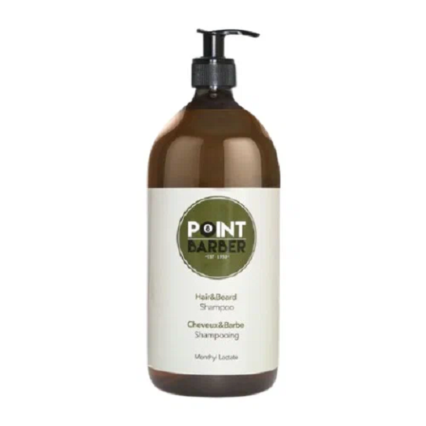 Farmagan Point Barber Hair and Beard Shampoo - Шампунь мужской освежающий для волос и бороды 1000 мл