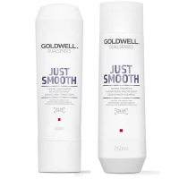 Goldwell Dualsenses Just Smooth Taming Set - Набор для непослушных волос (кондиционер 200мл; шампунь 250мл)