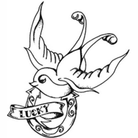 Temptu Pro Transfer Sweet Lucky Swallow - Трансферная татуировка 