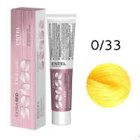Estel Professional De Luxe Sense Corrector - Крем-краска для волос без аммиака 0/33 желтый 60 мл