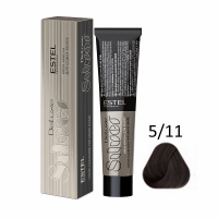 Estel Professional De Luxe Silver - Крем-краска для волос 5/11 светлый шатен пепельный интенсивный 60 мл