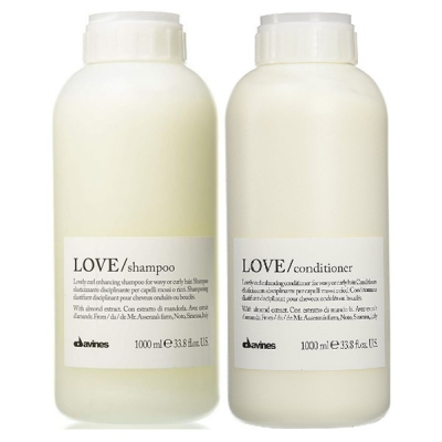 Davines Essential Haircare Love Lovely Curl Enhancing Set - Набор для волос усиливающий завиток (шампунь 1000 мл; кондиционер 1000 мл)