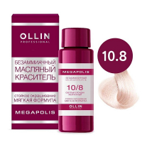 Ollin Professional Megapolis - Безаммиачный масляный краситель 10/8 светлый блондин жемчужный 50 мл