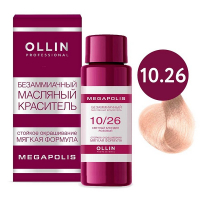 Ollin Professional Megapolis - Безаммиачный масляный краситель 10/26 светлый блондин розовый 50 мл