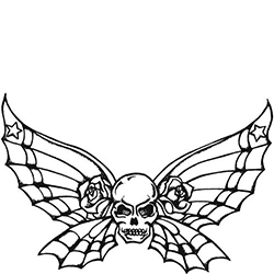 Temptu Pro Transfer Sweet Butterfly Skull - Трансферная татуировка