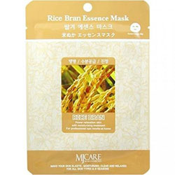 Mijin Cosmetics Essence Mask Rice Bran - Маска тканевая рисовые отруби 23 г