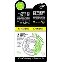 The Yeon 3 Step Galactomyces Treatment Kit Vitamin - Трехшаговый комплекс для ухода за лицом (кислородная пенка,концентрированная сыворотка и тканевая маска)