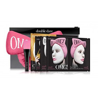 Double Dare OMG Premium Package - Набор "спа" из 4 масок, кисти и ярко-розового банта-повязки