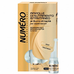 Brelil Numero Shea Butter - Питательное средство с маслом карите для сухих волос в ампулах 6*12 мл