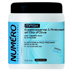 Brelil Numero Curly Elasticizing Mask - Маска с оливковым маслом для вьющихся и волнистых волос 1000 мл 