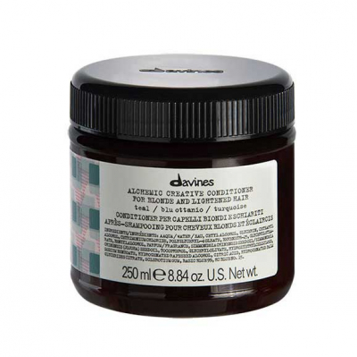 Davines Alchemic Creative Conditioner For Blond And Lightened Hair Teal - Креативный кондиционер для осветленных и натуральных блондов оттенок (морская волна) 250 мл