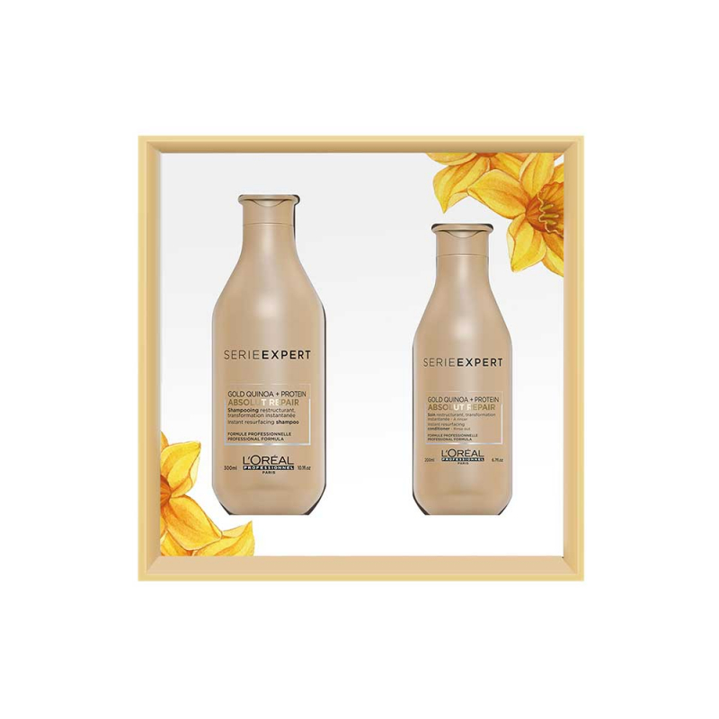 L'Oreal Professionnel Serie Expert Absolut Repair - Весенний набор (шампунь 300 мл, смываемый уход 200 мл)  