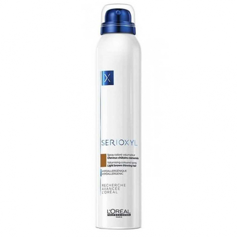Loreal Professionnel Serioxyl Spray - Спрей-камуфляж для волос (шатен) 200 мл