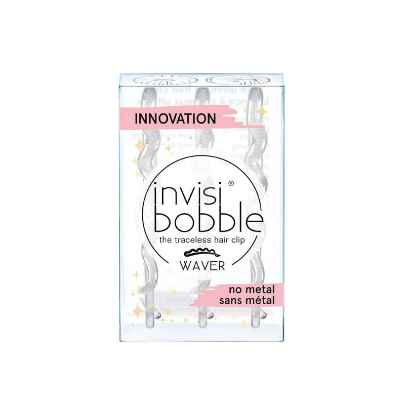Invisibobble Waver Sparks Flying - Заколка для волос (прозрачный с блестками) 3 шт
