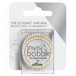Invisibobble Slim Stay Gold - Резинка-браслет для волос с подвесом (золотистый) 3 шт