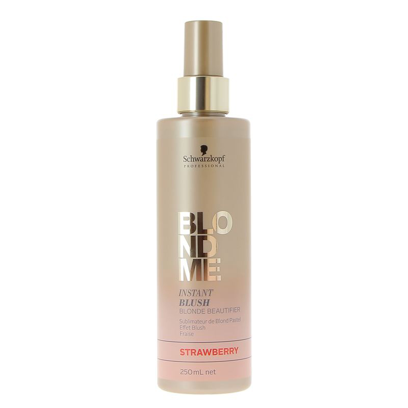 Schwarzkopf BlondMe Instant Blush Strawberry - Оттеночный спрей для волос земляника 250 мл