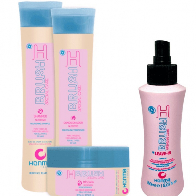 Honma Tokyo H-Brush Special Care - Набор для продления гладкости волос (шампунь 300 мл, кондиционер 300 мл, маска 300 мл, несмываемый кондиционер 150 мл)