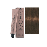 Schwarzkopf Professional Igora Absolutes - Стойкая крем-краска для зрелых волос 7-460 Средний русый бежевый шоколадный натуральный 60 мл