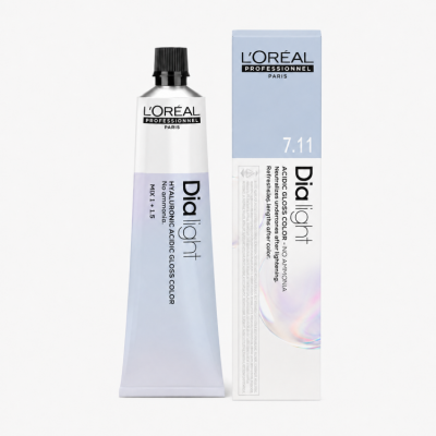 L'Oreal Professionnel Dialight - Краска гель-крем тон-в-тон без аммиака 7.11 блондин глубокий пепельный 60 мл