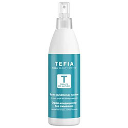 Tefia Treats By Nature Spray-Conditioner No Rinse With Myrrh Ginger And Pomegranate Extract - Спрей-кондиционер без смывания с экстрактами мирры, имбиря и граната 250 мл
