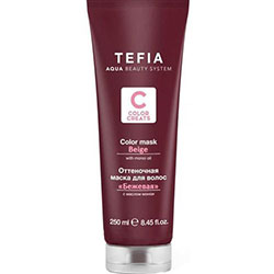 Tefia Color Creats Color Mask With Monoi Oil Beige - Оттеночная маска для волос с маслом монои бежевая 250 мл