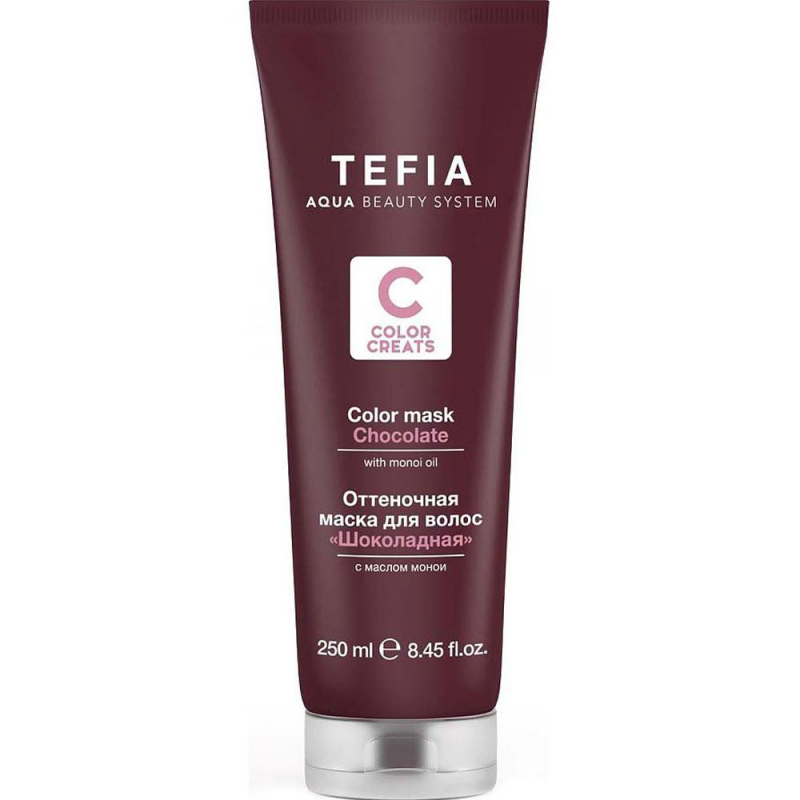 Tefia Color Creats Color Mask With Monoi Oil Red - Оттеночная маска для волос с маслом монои красная 250 мл