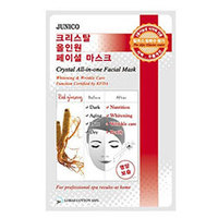 Mijin Cosmetics Junico Crystal All-in-one Facial Mask Red Ginseng - Маска тканевая c красным женьшенем 25 г