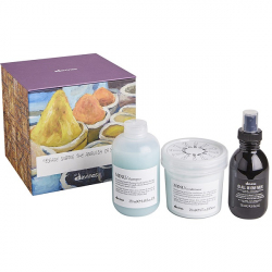 Davines Minu Set - Подарочный набор для поддержания цвета волос (шампунь 250 мл, кондиционер 250 мл, многофункциональное молочко 135 мл)