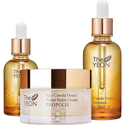 The Yeon Jeju Canola Honey Propolis Special Set - Набор для лица уходовый с медом канола ( эссенция 50 мл + эссенция 30 мл + крем 50 мл)