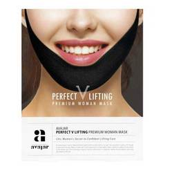 Avajar Perfect V Lifting Premium Woman Black Mask - Женская лифтинговая маска (черная) 5 шт