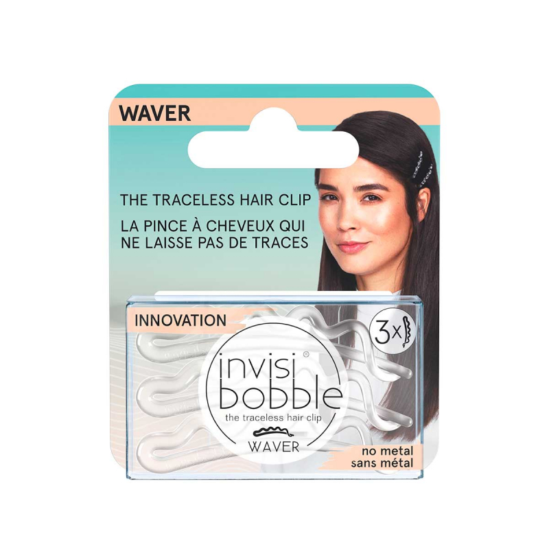 Invisibobble Waver Crystal Clear - Заколка для волос с подвесом (прозрачный) 3 шт