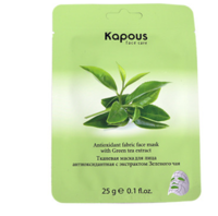 Kapous Face Care Mask Green Tea - Тканевая маска для лица антиоксидантная с экстрактом зеленого чая 25 г