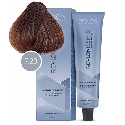 Revlon Revlonissimo High Coverage NMT - Перманентная краска для седых волос №7-23 перламутровый блондин  60 мл  