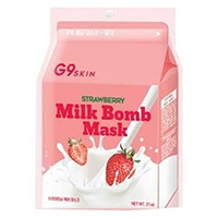 Berrisom G9 Skin Milk Bomb Mask Strawberry - Маска для лица тканевая 21 мл