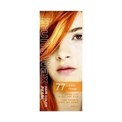 The Welcos Fruits Wax Pearl Hair Color - Краска для волос на фруктовой основе тон 77 (оранжевый) 60 мл*60 г