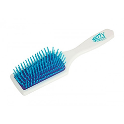 Harizma Professional h10625-0107 - Щётка массажная средняя трапеция (белая-фиолетовая)						