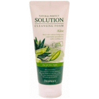 Deoproce Natural Perfect Solution Cleansing Foam Green Edition Aloe - Пенка для умывания (алоэ) 170 г