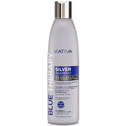 Kativa Blue Therapy Silver Shampoo - Шампунь нейтрализатор желтизны для осветленных и мелированных волос 250 мл
