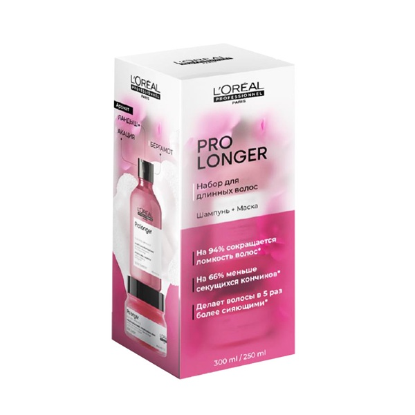 L'Oreal Professionnel Serie Expert Pro Longer - Весенний набор для восстановления волос (шампунь 300 мл + маска 250 мл)