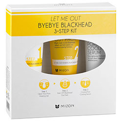 Mizon Let Me Out Byebye Black Head 3-Step Kit - Трехфазный комплекс очищения и сужения пор 100 мл