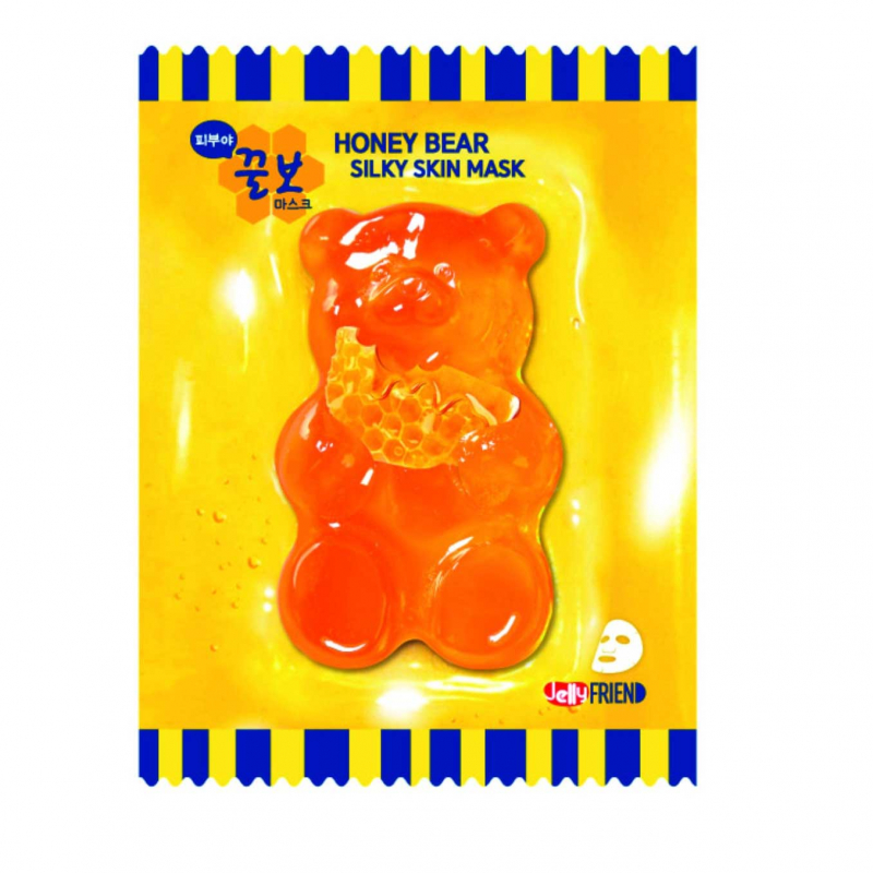 Frienvita JellyFrien Honey Bear Mask - Тканевая маска с экстрактом прополиса для увлажнения, упругости и сияния кожи 23 г