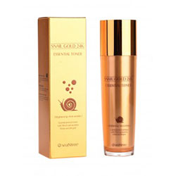 Seantree Snail Gold 24K Essential Toner - Тонер для лица с 24к золотом и экстрактом улитки 130 мл