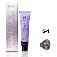 Ollin Performance Permanent Color Cream - Перманентная крем-краска для волос 5/1 светлый шатен пепельный 60 мл